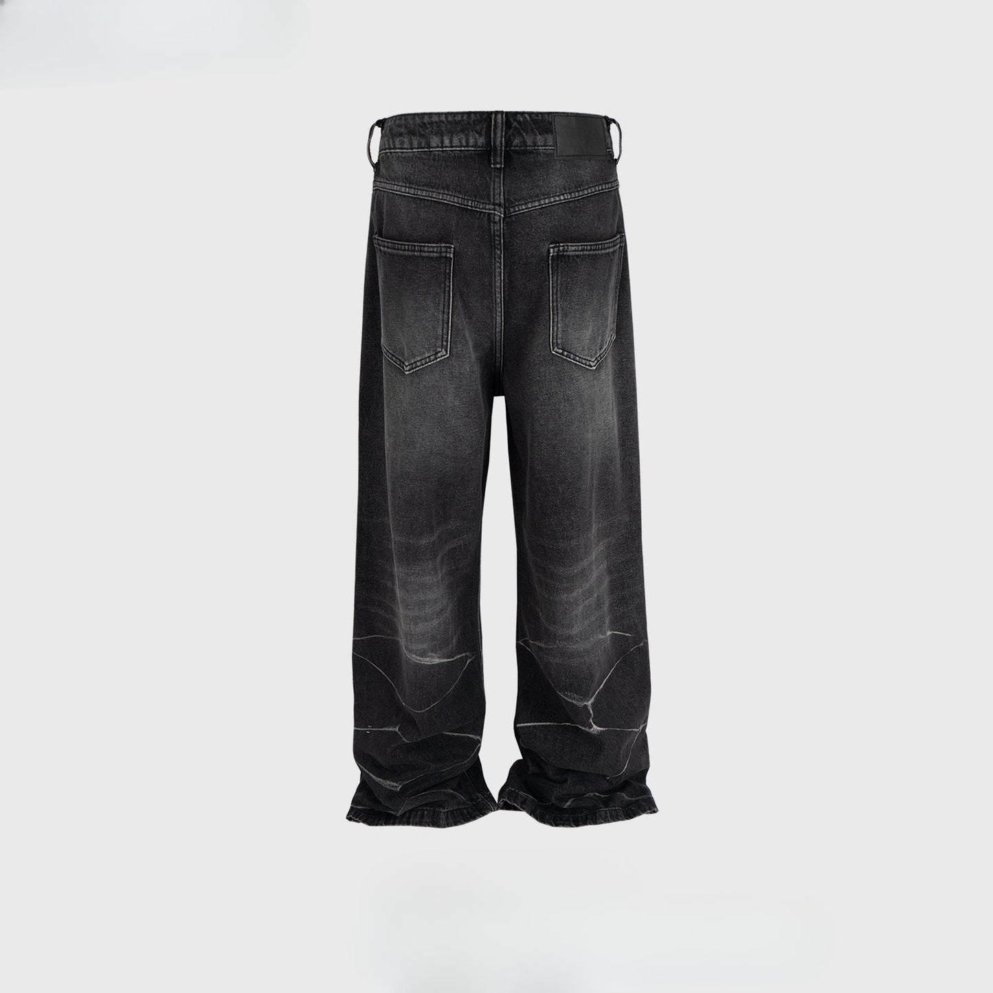 MIJKO Men's Vintage Pants MIJKO Retro Design Wave Jeans Men's and Women's Trousers