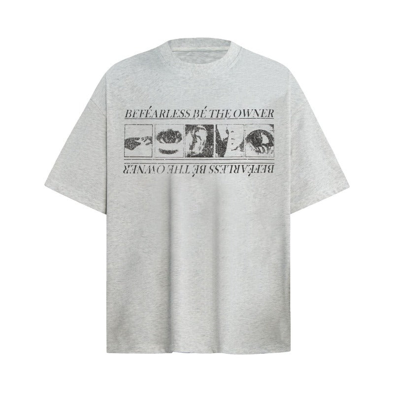 Men's t-shirts: american streetwear vintage washed & distressed design, men's loose fit premium unisex short sleeve tee