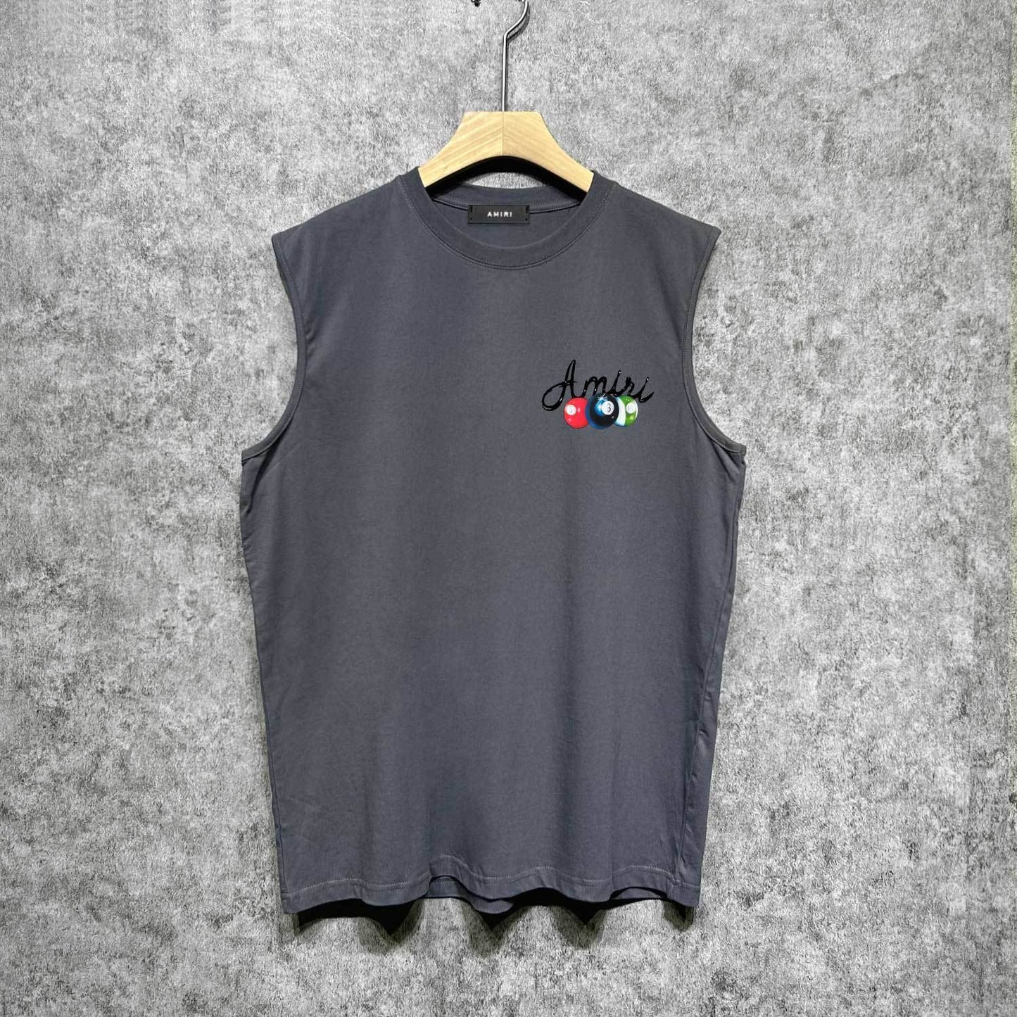 Amiri tank top billiard cue printing