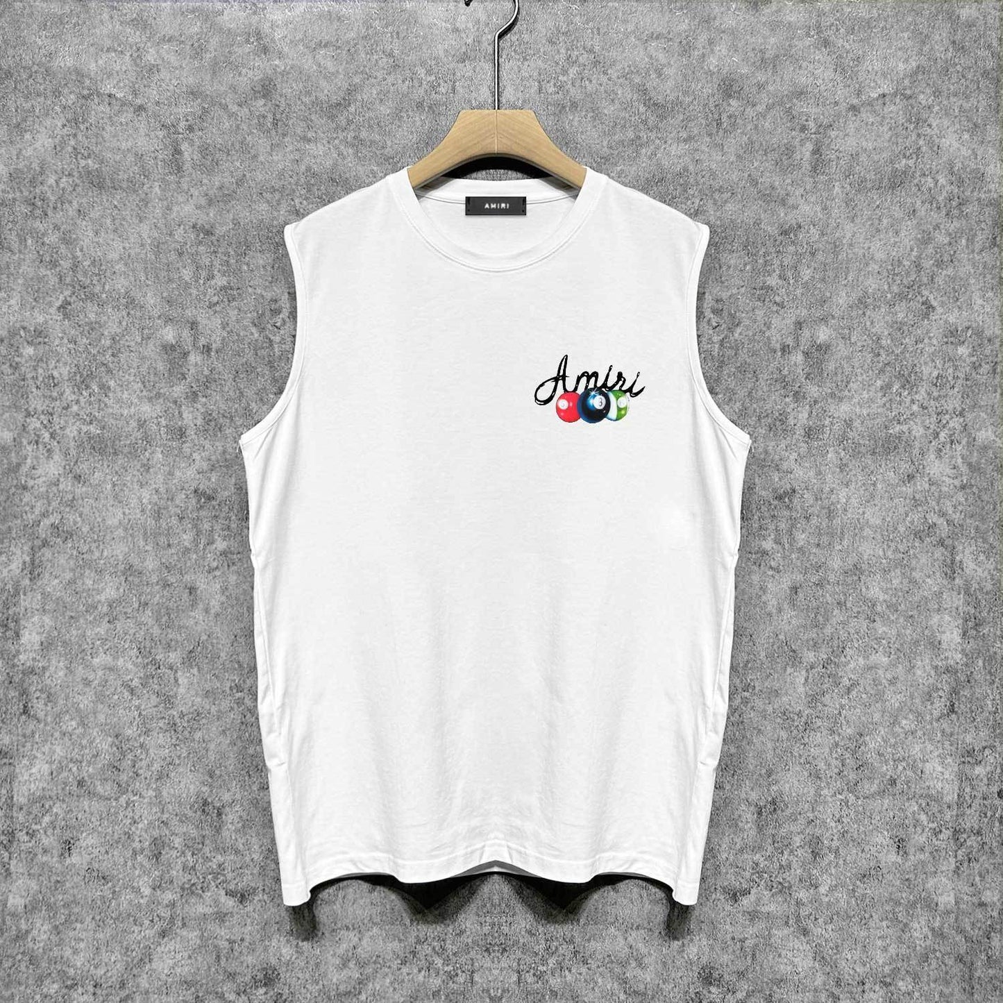 Amiri tank top billiard cue printing