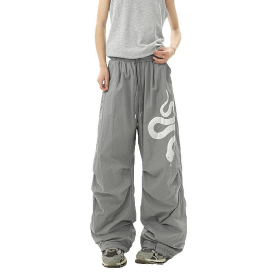 Womens casual pants female loose snake print