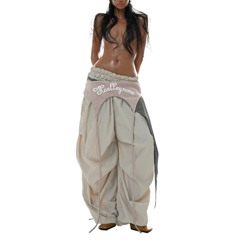 Women casual pant wide-leg scimitar pants summer hip-hop sports casual pants
