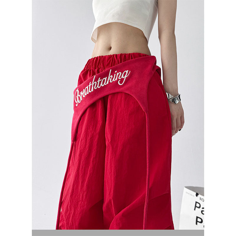 Women casual pants wide leg pants hip hop jazz vintage casual loose scimitar pants