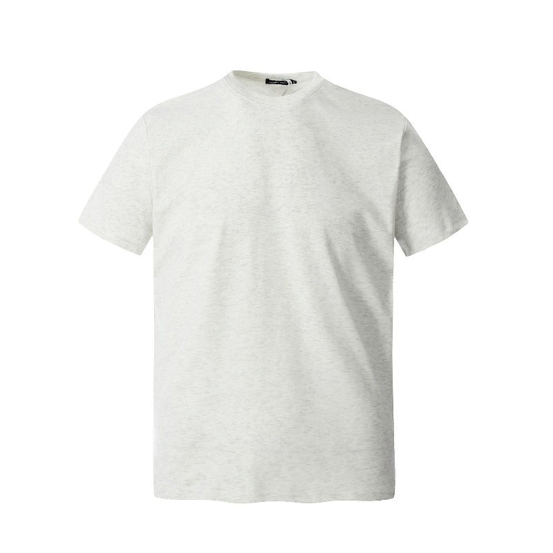 Men's t-shirts: american streetwear summer solid color deconstructed high-end small collar design loose fit short sleeve tee