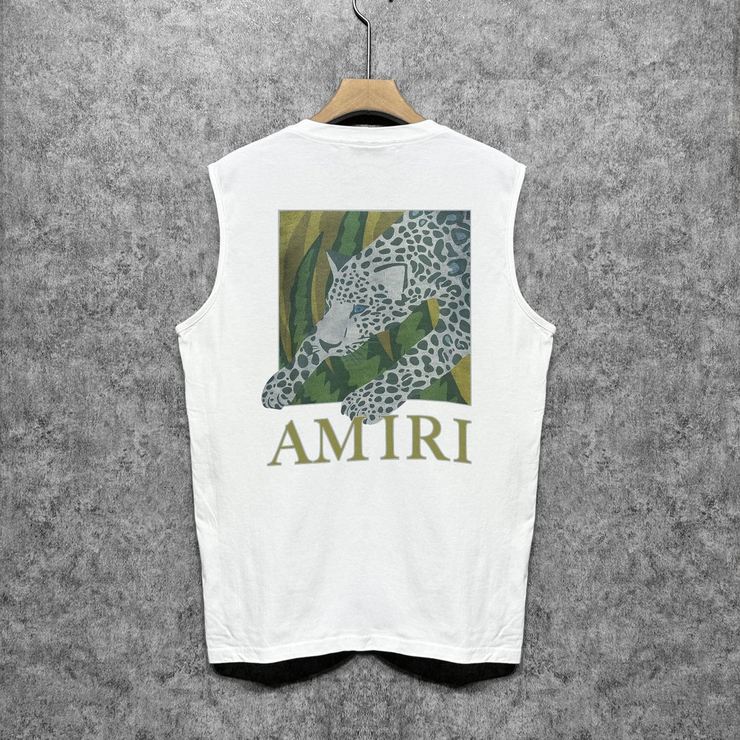 Amiri tank top black panther print