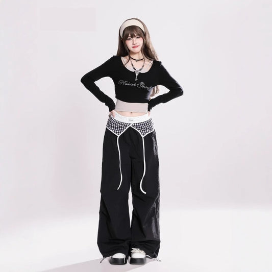 Women casual pant retro