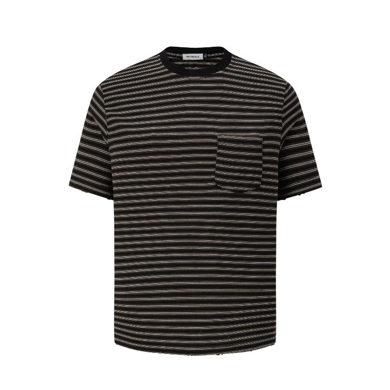 Men's t-shirts: american street style, unisex, premium quality, summer casual, striped design, slim fit, short sleeve tee