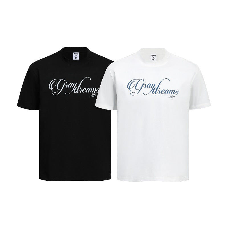 Men's t-shirts: american retro couple style streetwear deconstructed letter print design, men's crew neck slim fit short sleeve t-shirt
