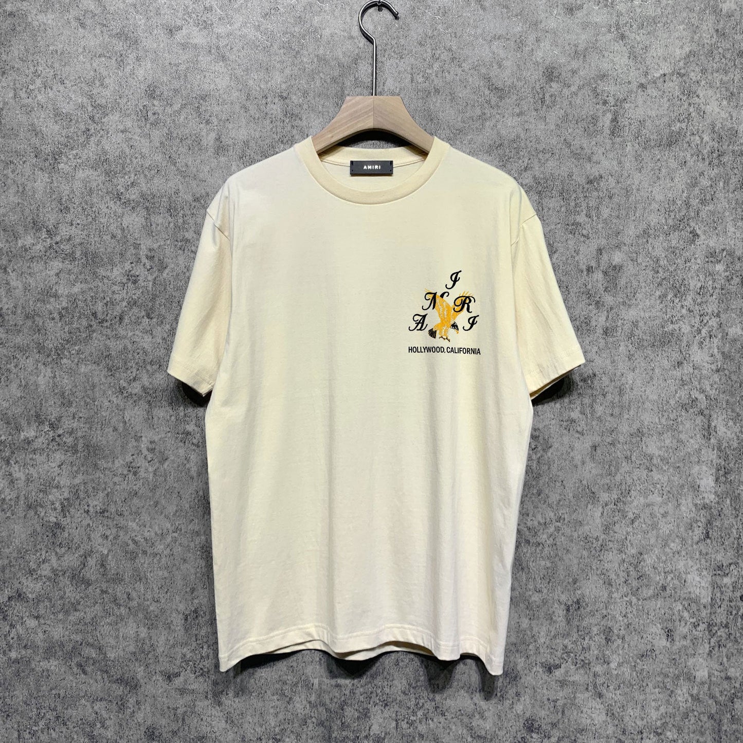 Amiri t shirts hollywood eagle printing short sleeve