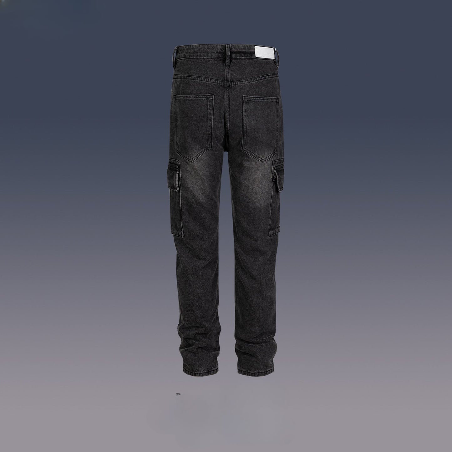 MIJKO Men's Vintage Pants MIJKO Straight Pants Men's and Women's Washed White Jeans