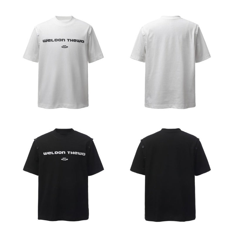 Men's t-shirts: american retro heavyweight double yarn printed graphic deconstructed design high street oversized short sleeve tee