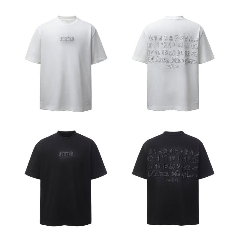 Men's t-shirts: american retro heavyweight double yarn letter patch embroidery design, men's high street oversized short sleeve tee