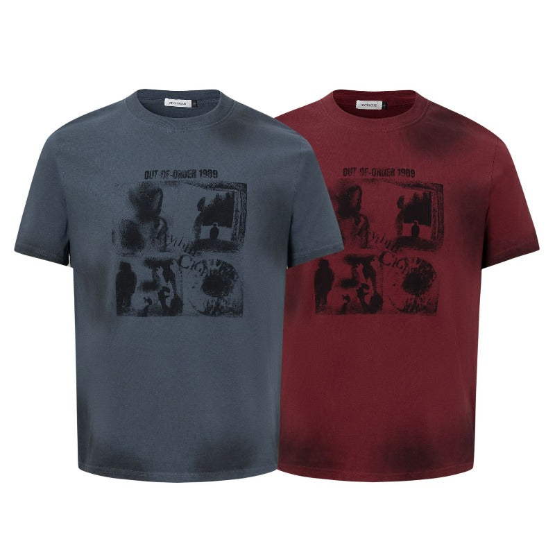 Men's t-shirts: american street style summer unisex graphic tee - artistic figure design, relaxed fit, premium quality short sleeve