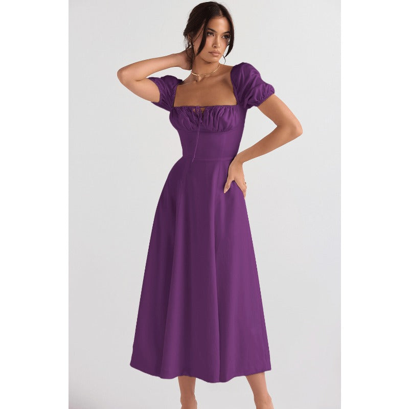 Women's dress: amazon bestseller - summer chic, elegant, high-end, spaghetti strap, soft & feminine style - french-inspired dress for women