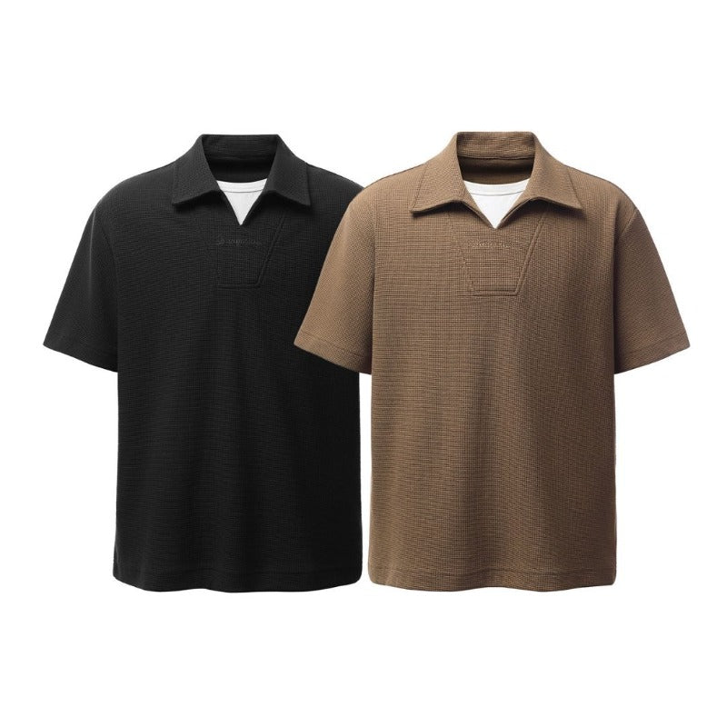 Men t shirts retro lapelloose