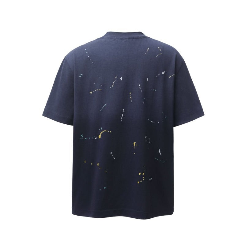 Men's t-shirts: american retro heavyweight double yarn high-quality high-street graphic print men's loose fit crew neck short sleeve t-shirt