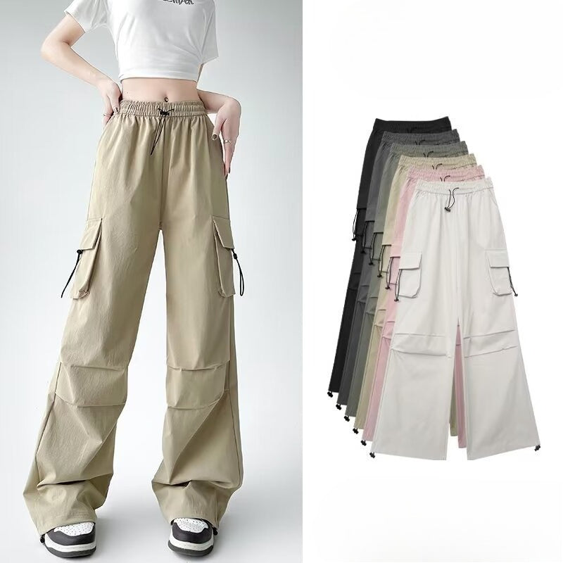 Women casual pants retro spring summer loose