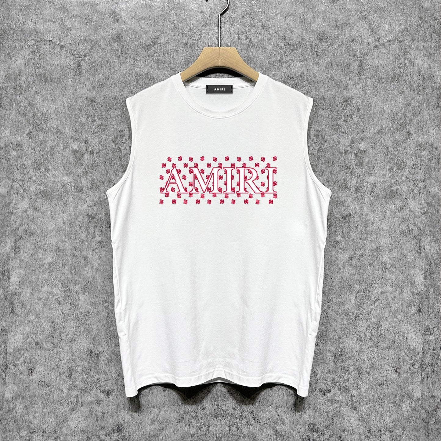 Amiri tank top cashew flower spider letterprinting
