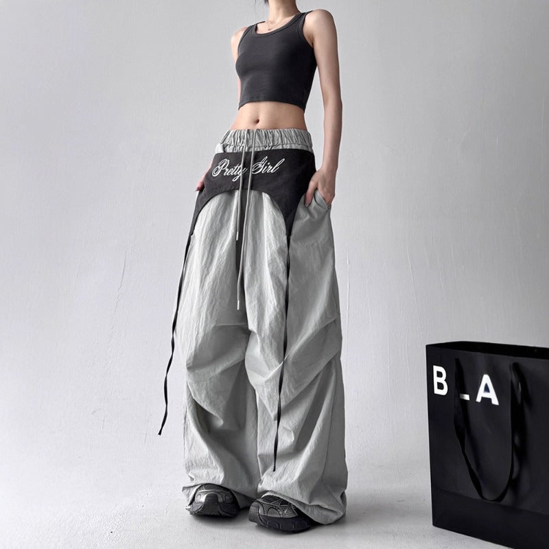 Women casual pants retro loose women summer scimitar pants