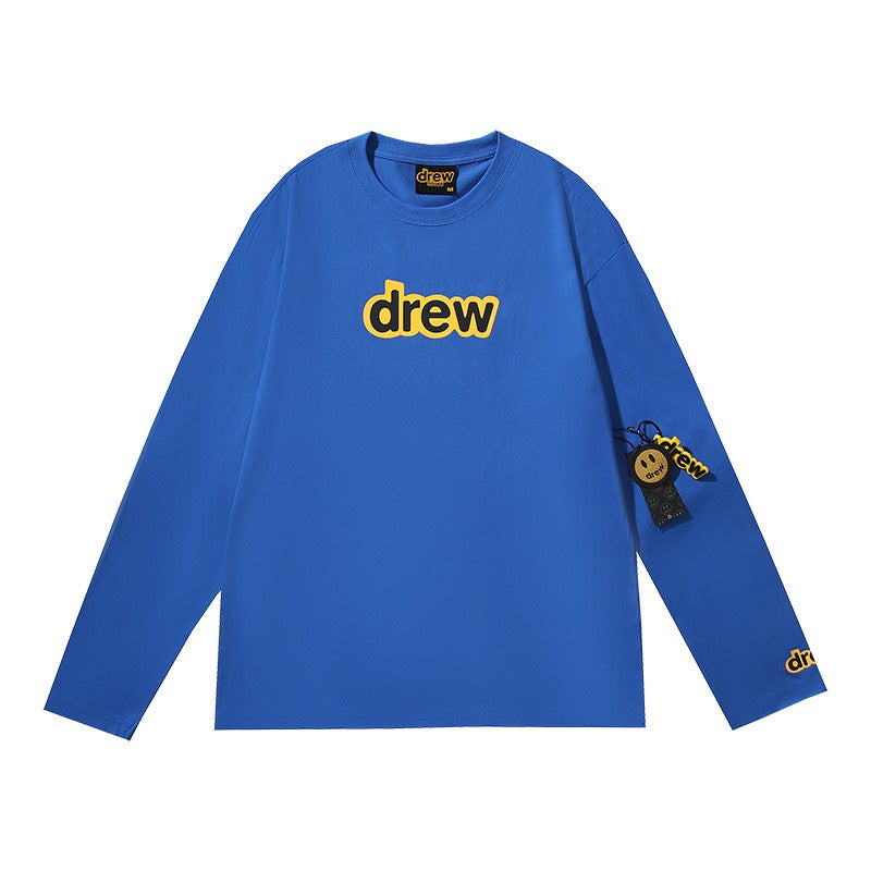 Drew house hoodie - early autumn d@ew rubber stripe letter print crewneck pullover long sleeve base layer - wholesale single piece