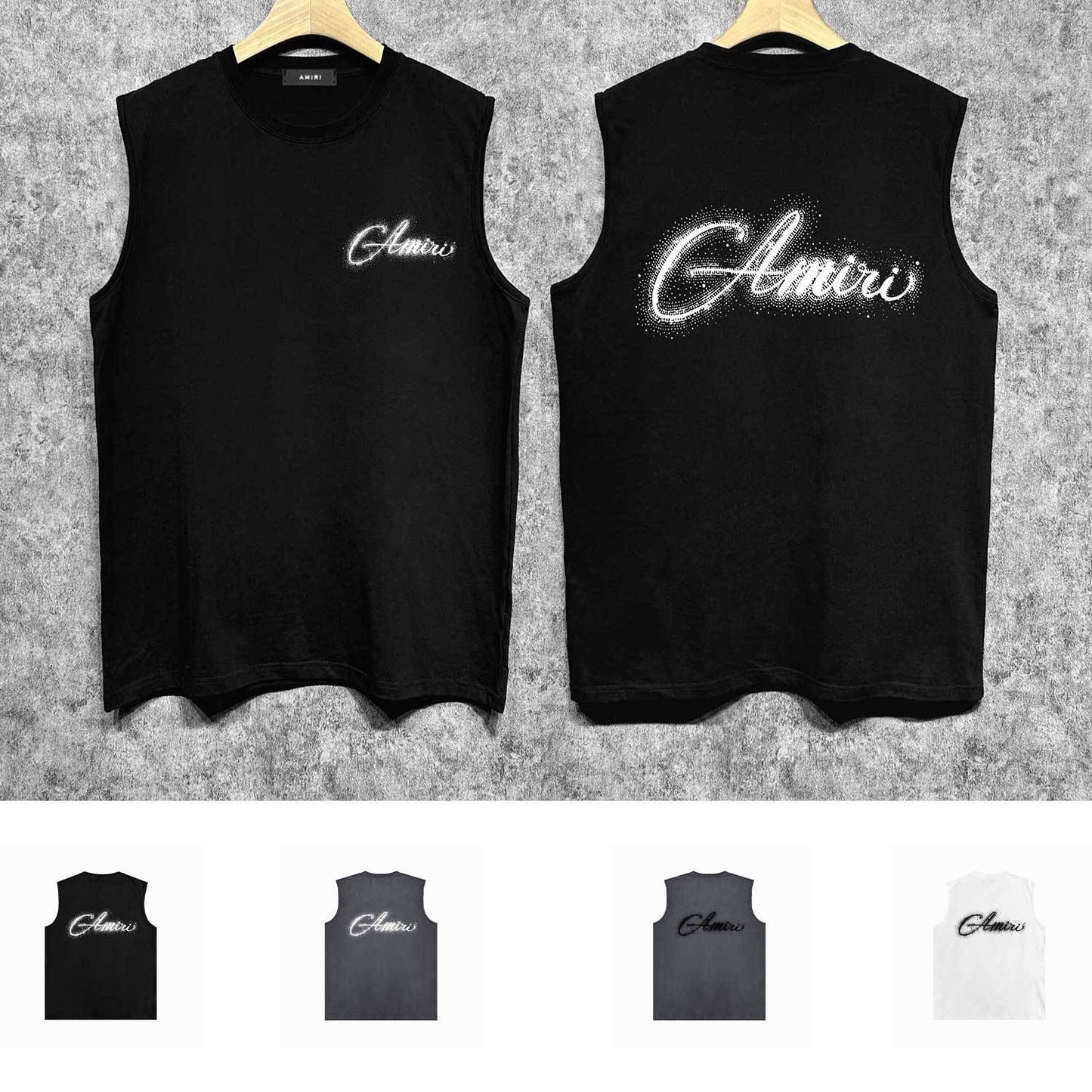 Amiri tank top gypsophila printing