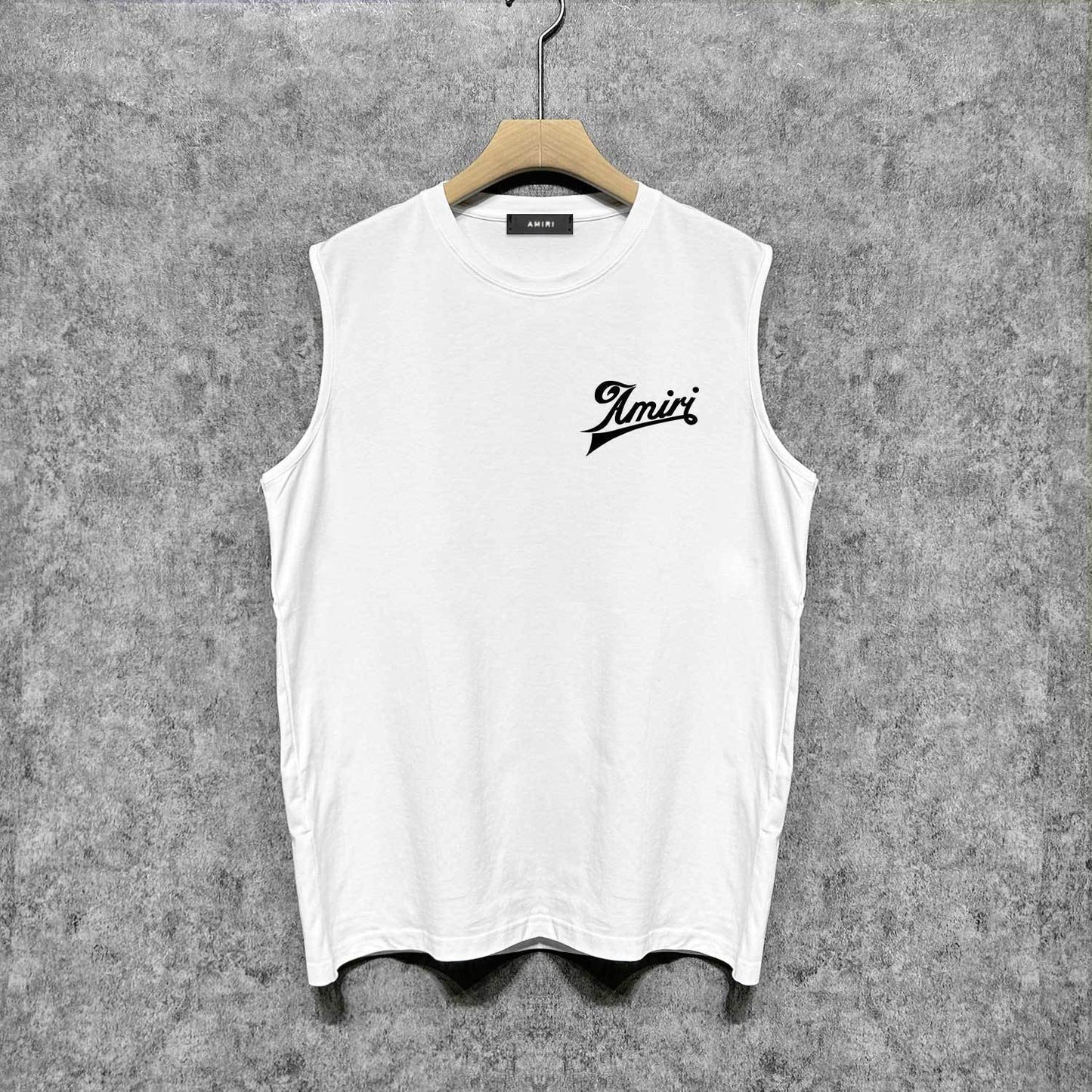 Amiri tank top slanted letter printing