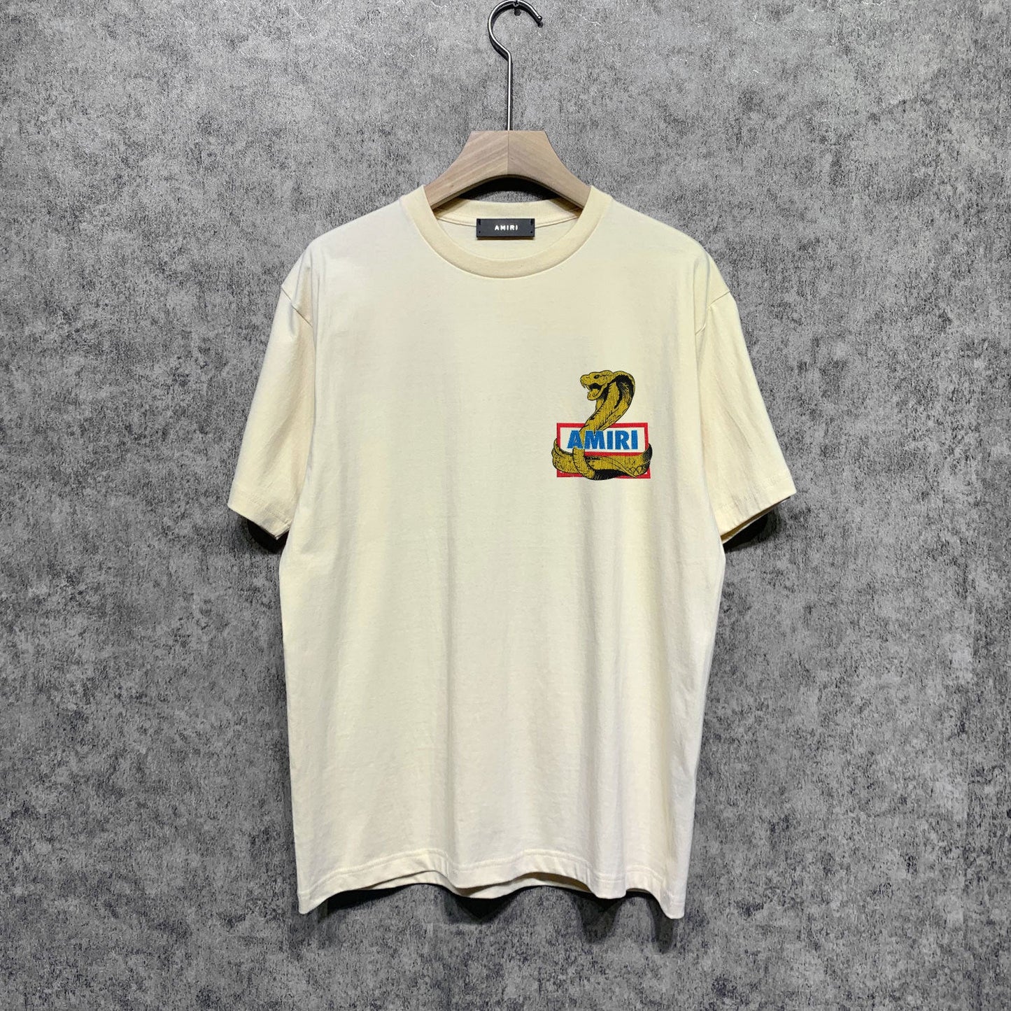 Amiri t shirts king cobra gold printing short sleeve