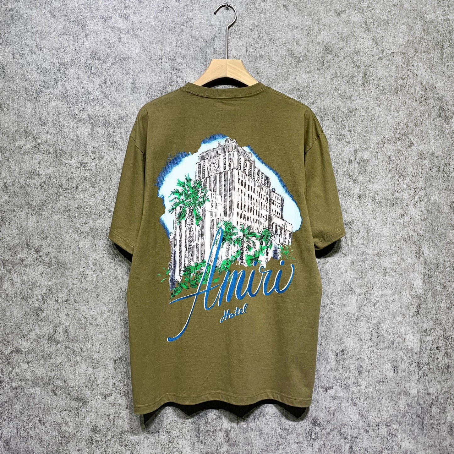 Amiri t shirts city forest printing short sleeve