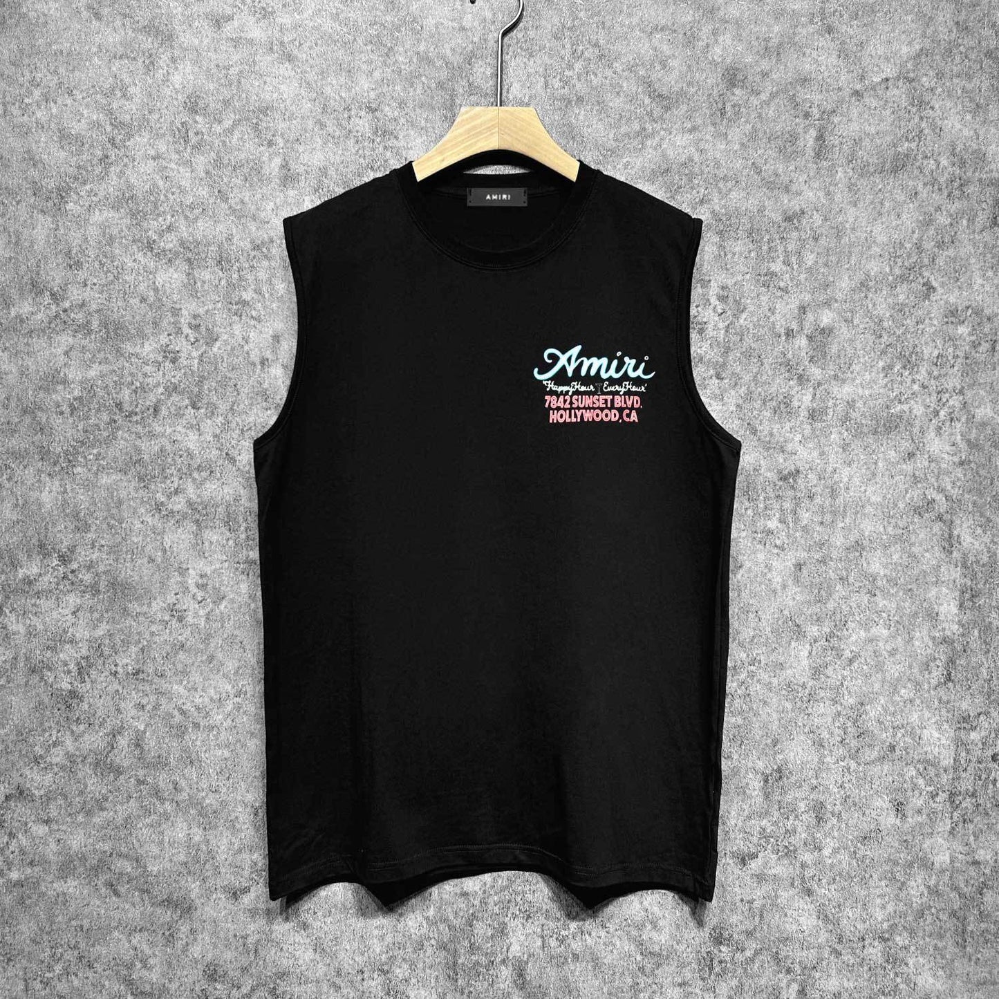 Amiri tank top wine glass letterprinting