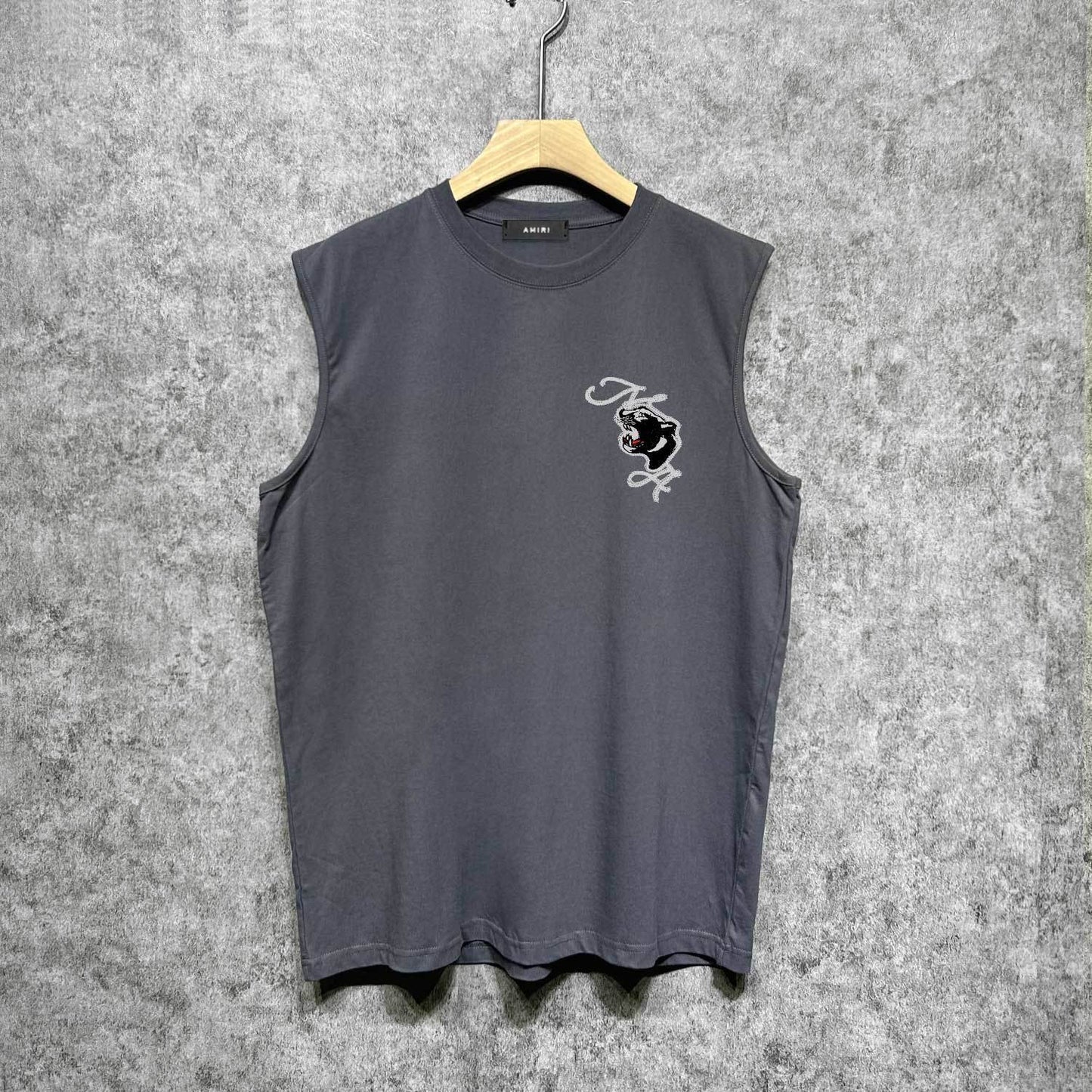 Amiri tank top black panther print