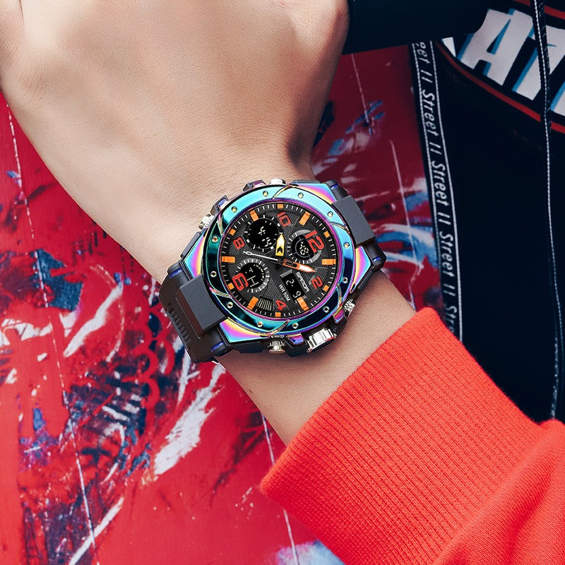 Men's watches colorful multifunctional waterproof luminous