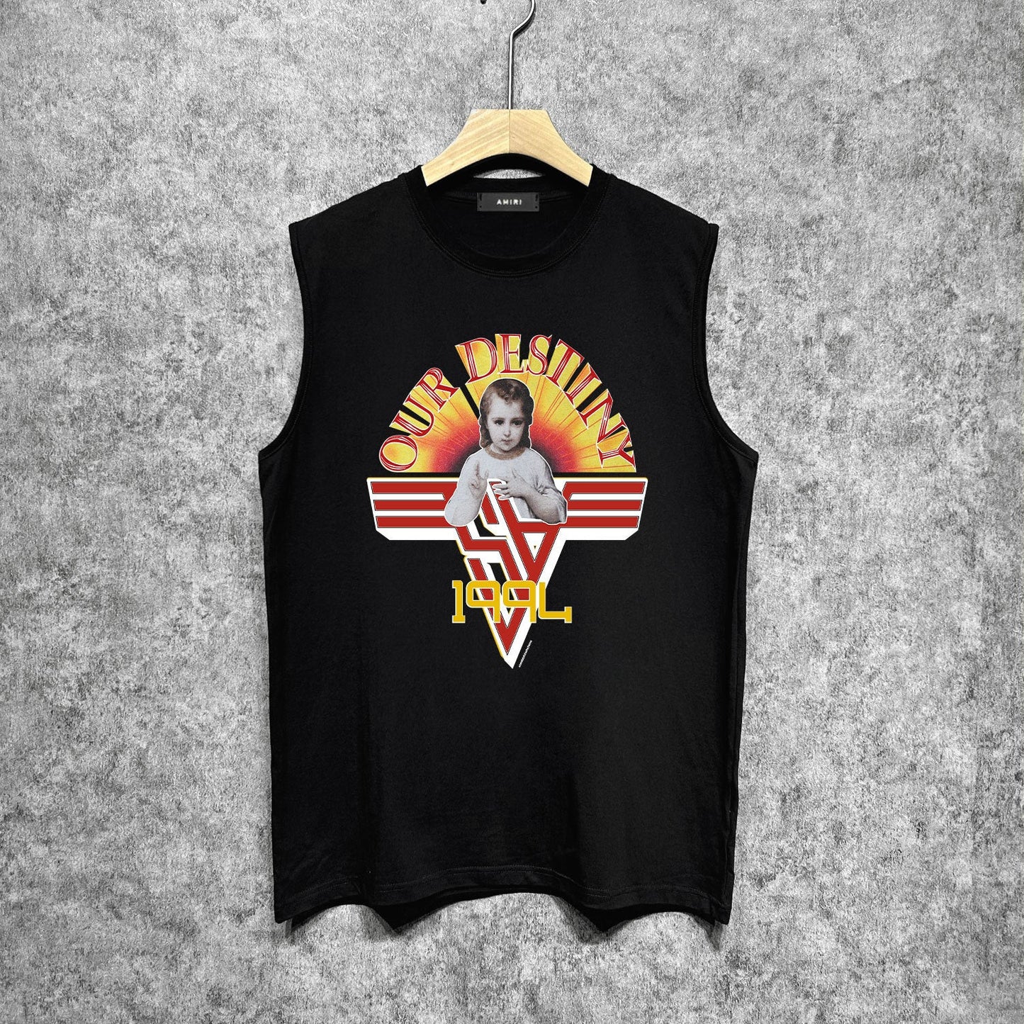 Amiri tank top oil painting girl printing