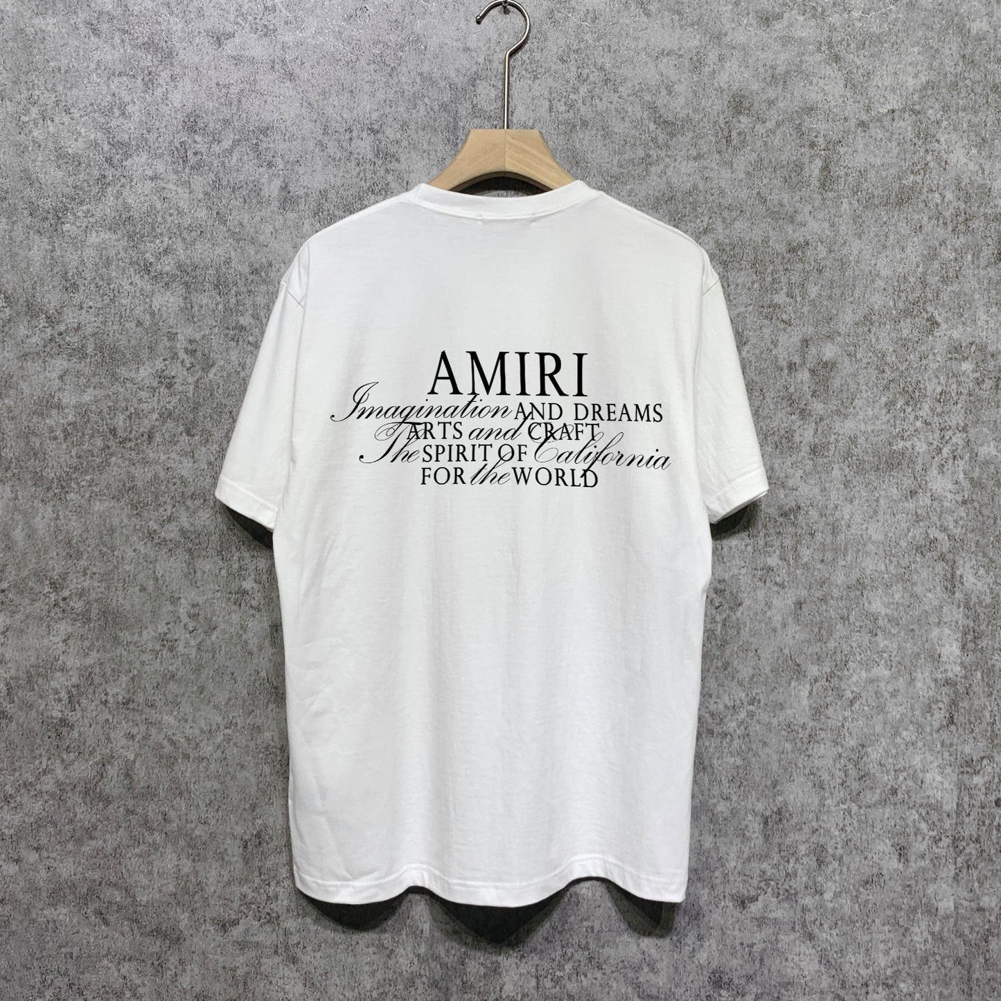 Amiri t shirts hollywood artistic font print short sleeve tee