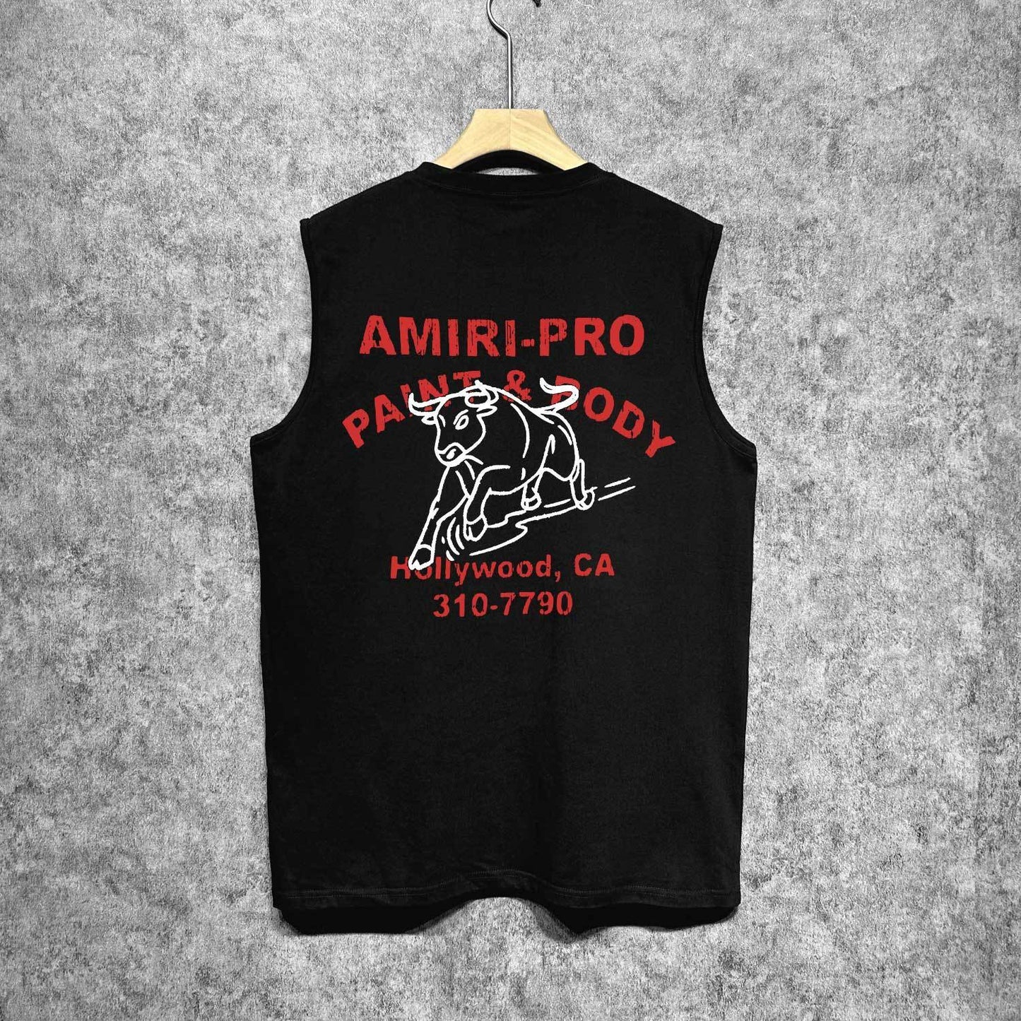 Amiri tank top bull printing