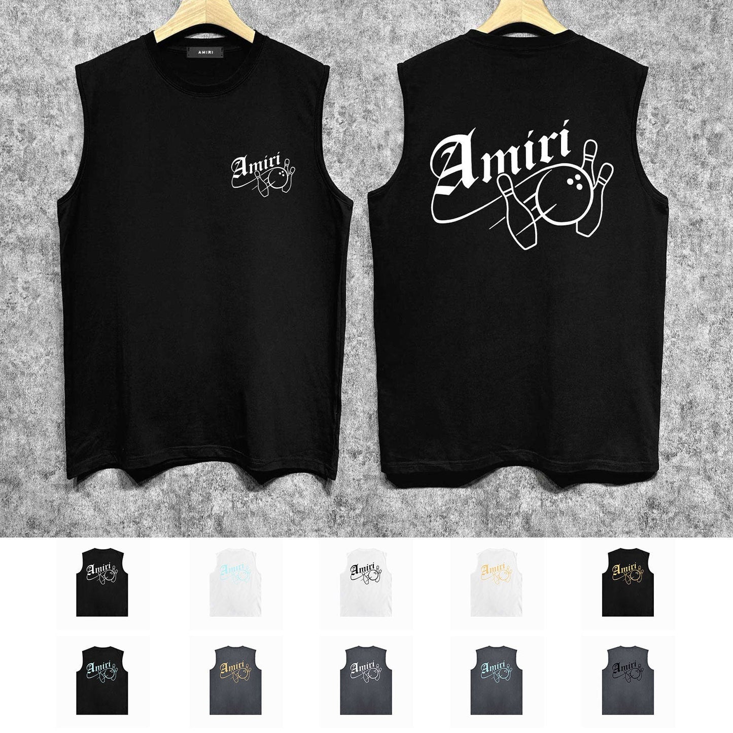 Amiri tank top bowling print