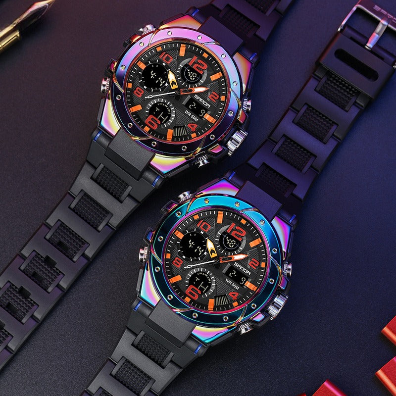 Men's watches colorful multifunctional waterproof luminous