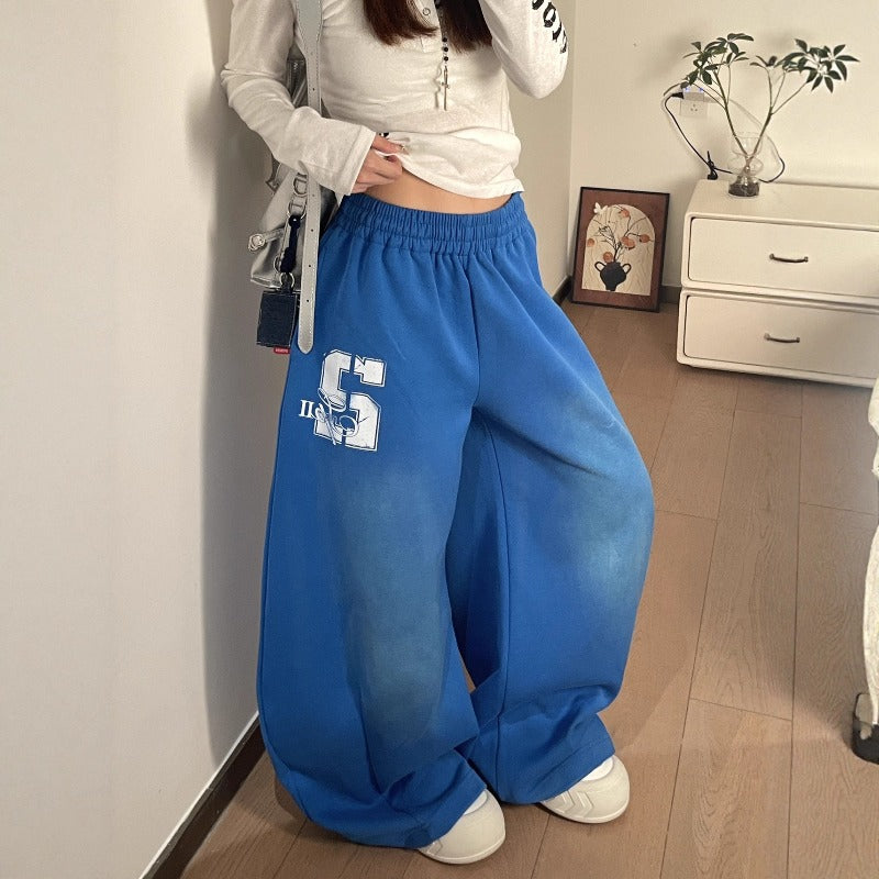 Women casual pants women spring and autumn gradual change drawstring sweatpants