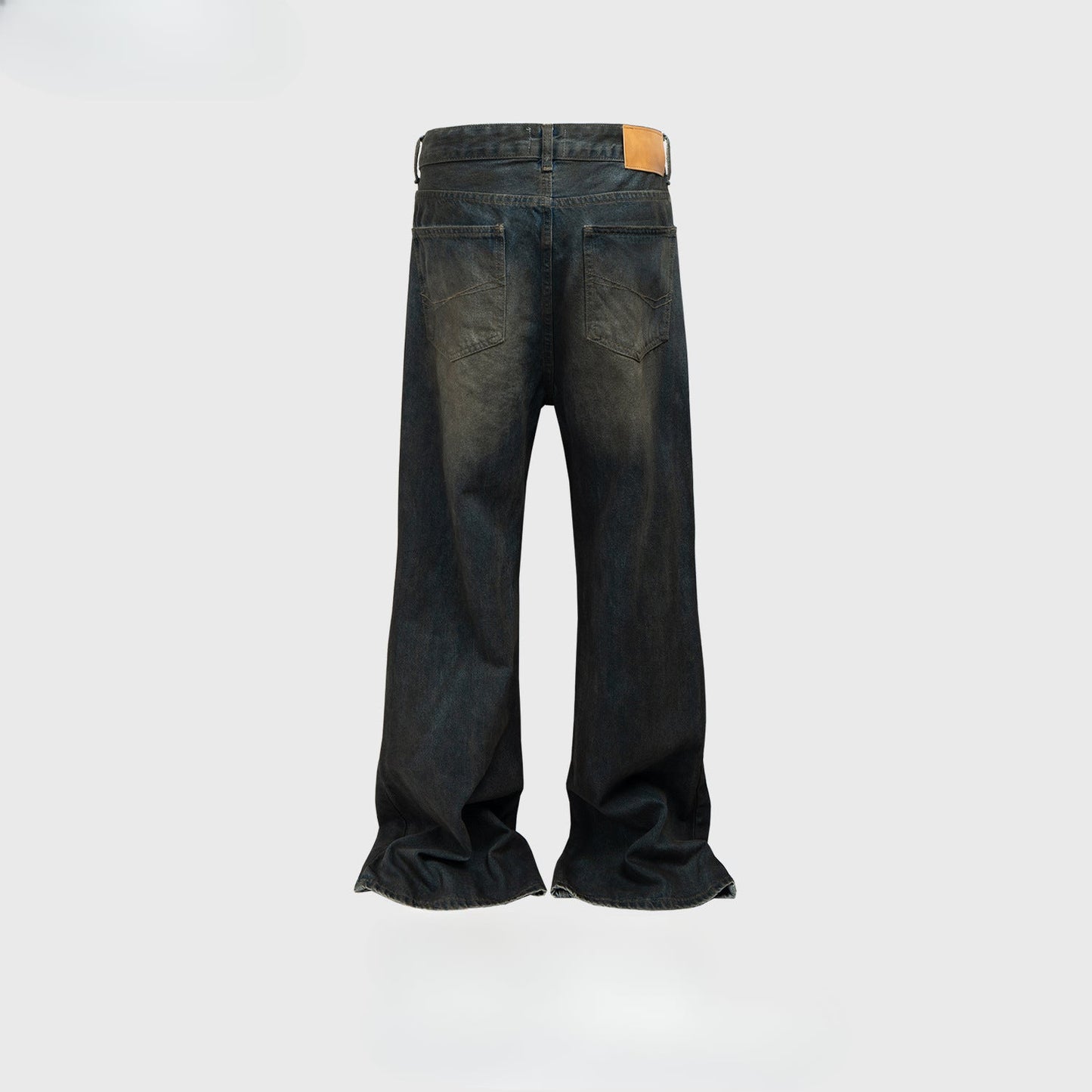 MIJKO Men's Vintage Pants MIJKO Jeans Men's and Women's Lightly Ripped Wide Pants
