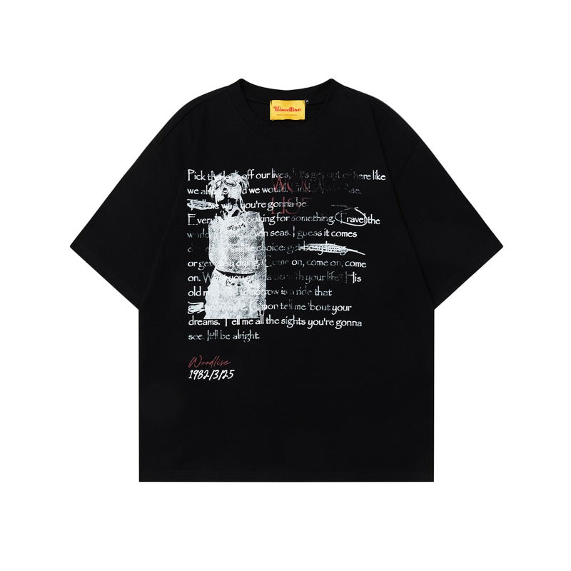 Men's t-shirts: wt american streetwear retro girl graphic design, men's loose fit premium unisex short sleeve tee