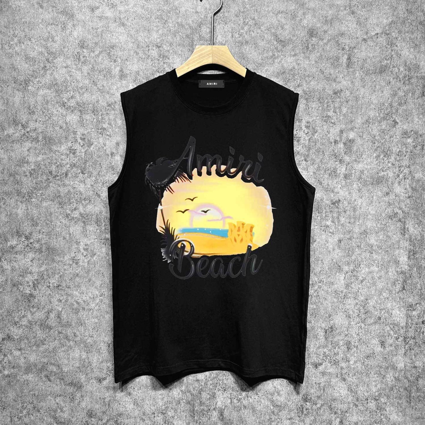 Amiri tank top colorful dusk print