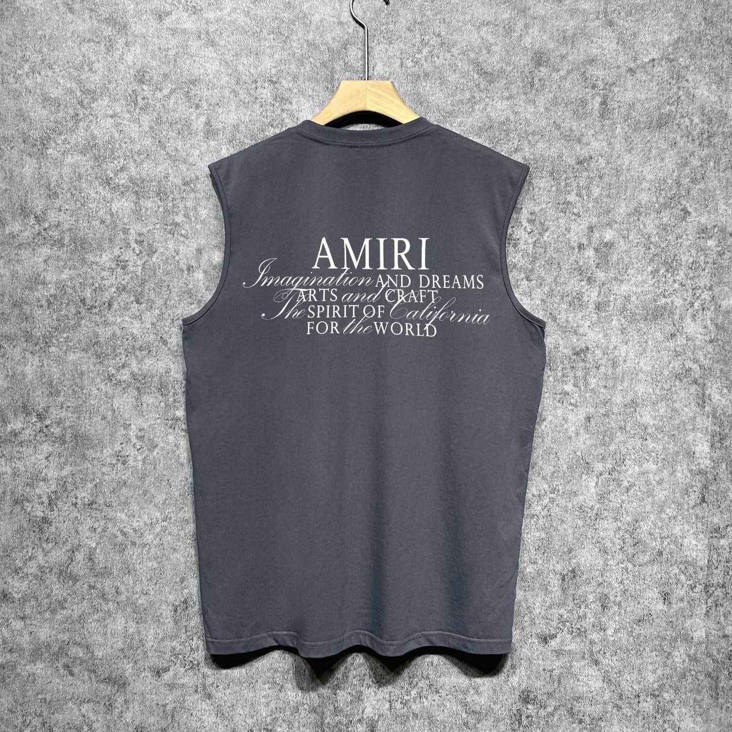 Amiri tank top hollywood art word printing