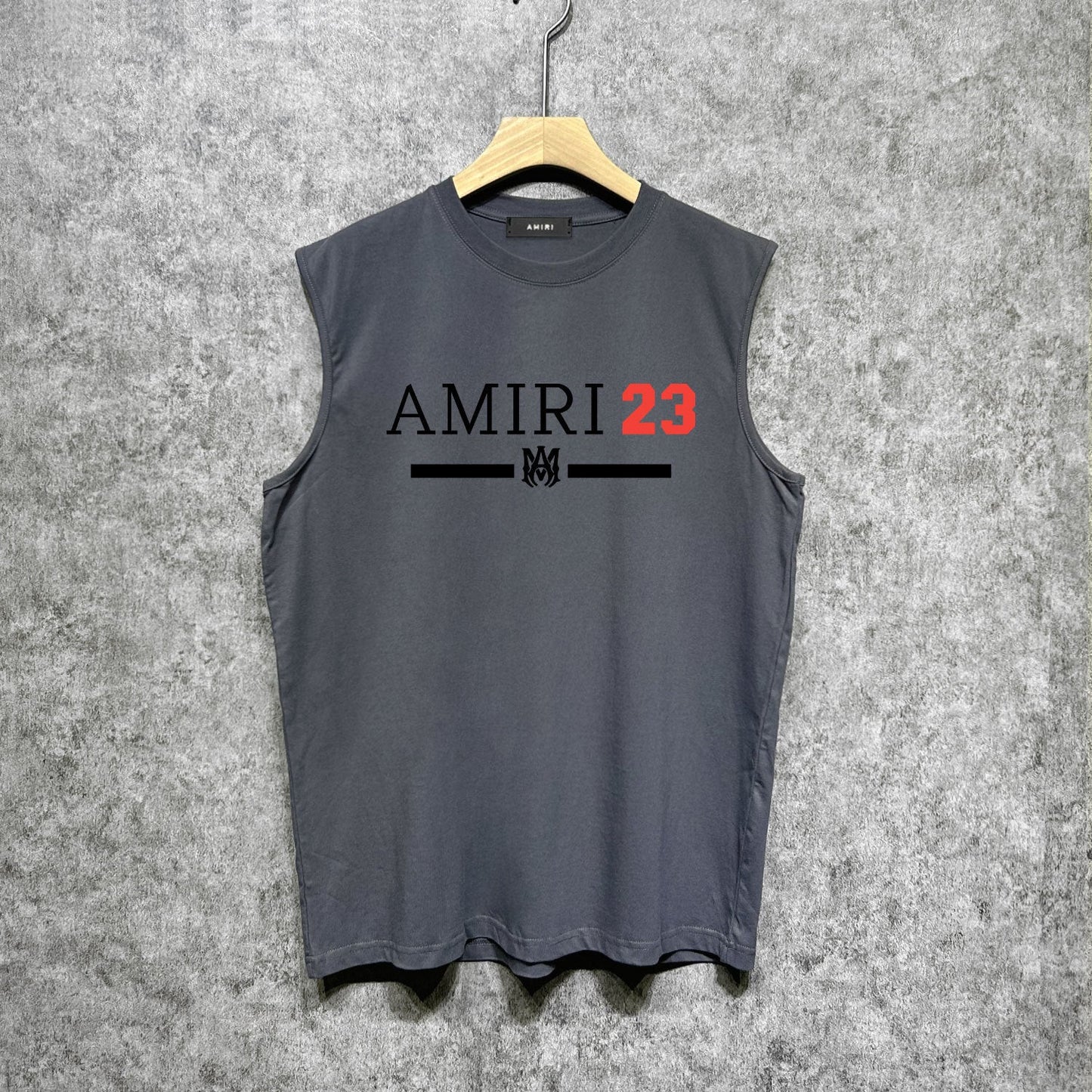 Amiri tank top with vine and man text printing