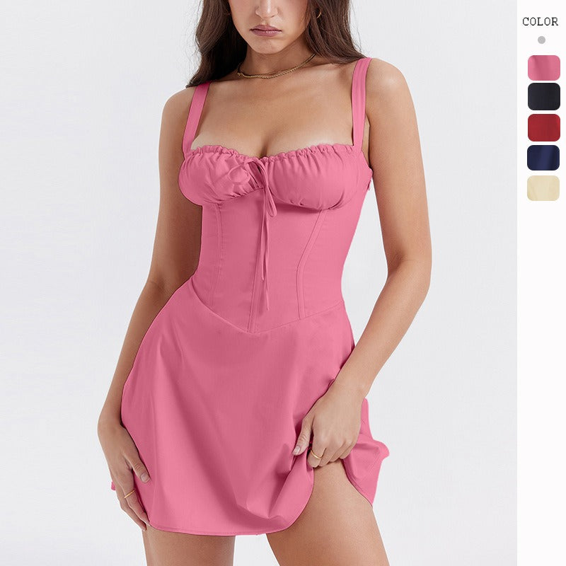 Women's dress: amazon french summer sleeveless european and american style dopamine dress - camisole dress for women