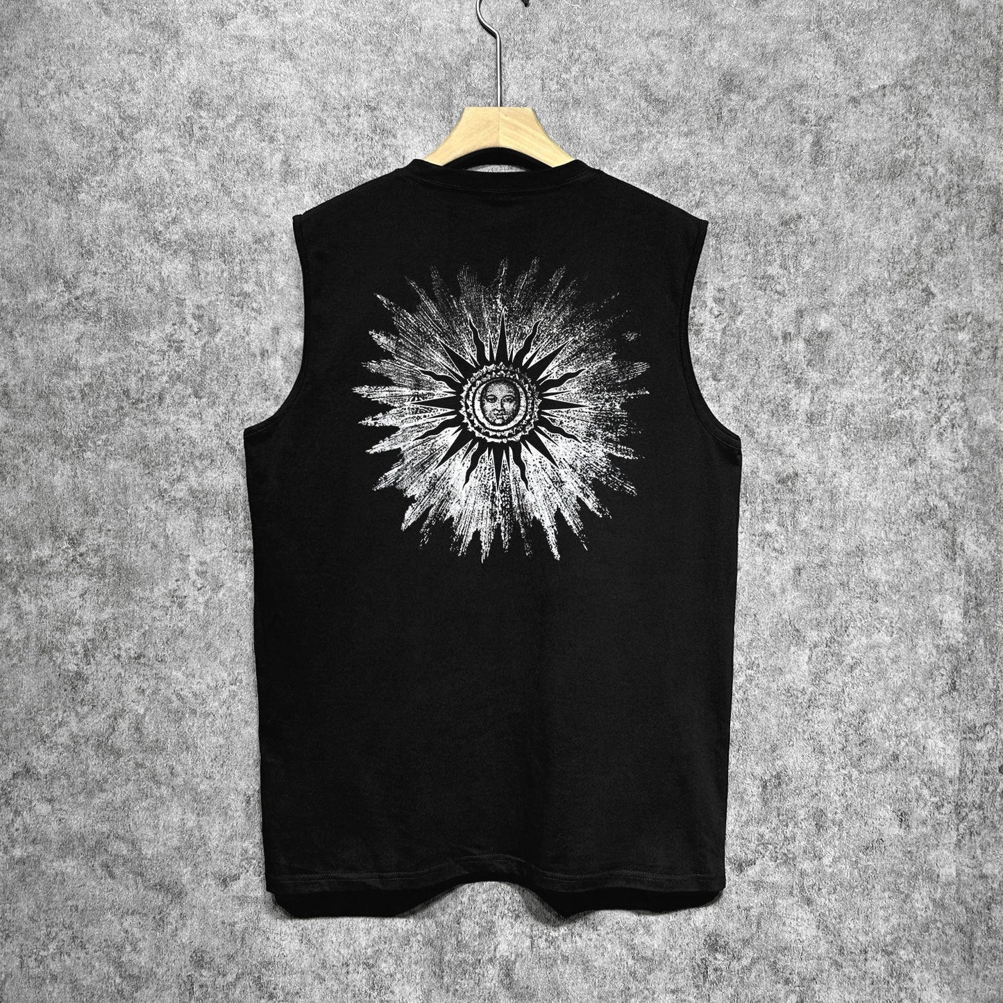 Amiri tank top cut out sun portrait printing