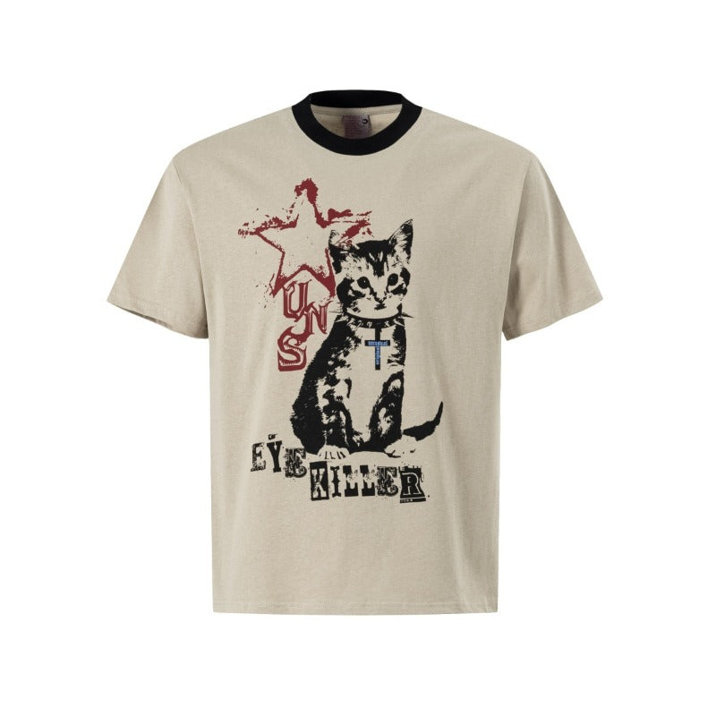Men's t-shirts - american street style summer streetwear trendy fun graphic design premium slim fit short sleeve t-shirt