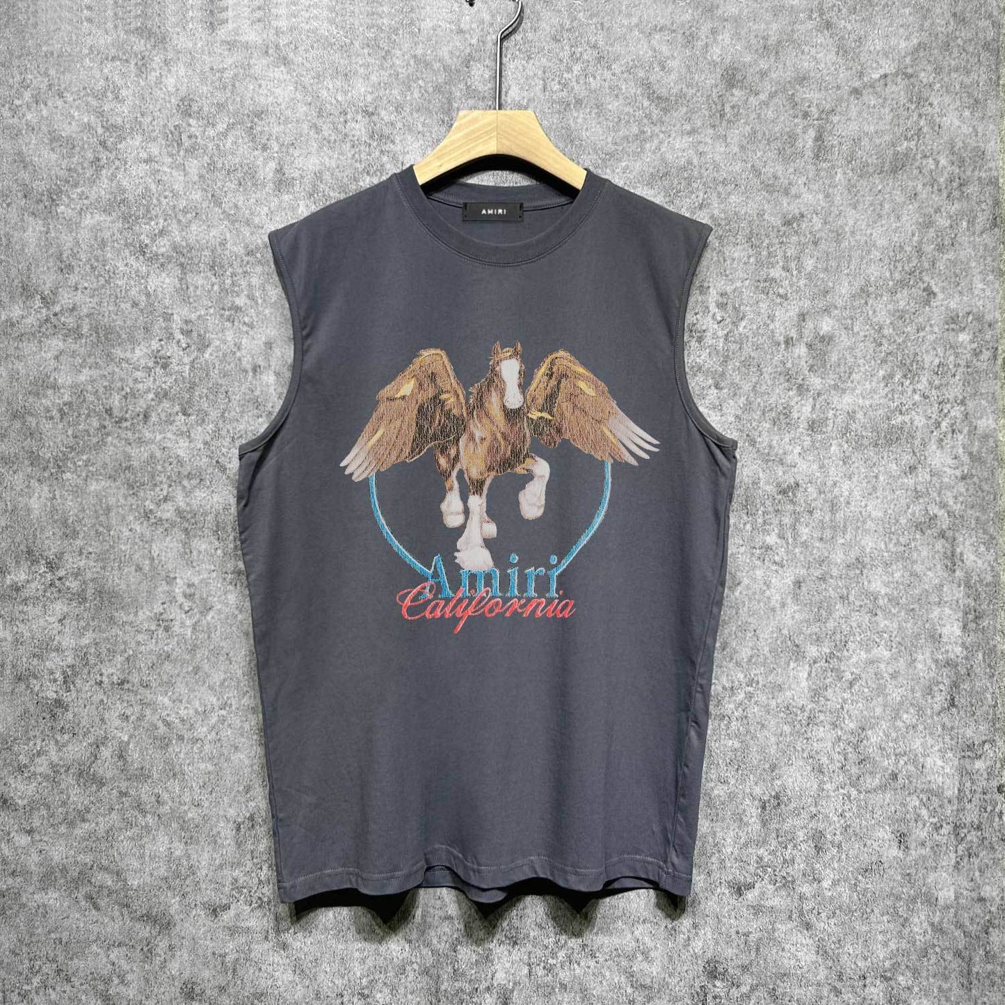 Amiri tank top oil painting pegasus printing