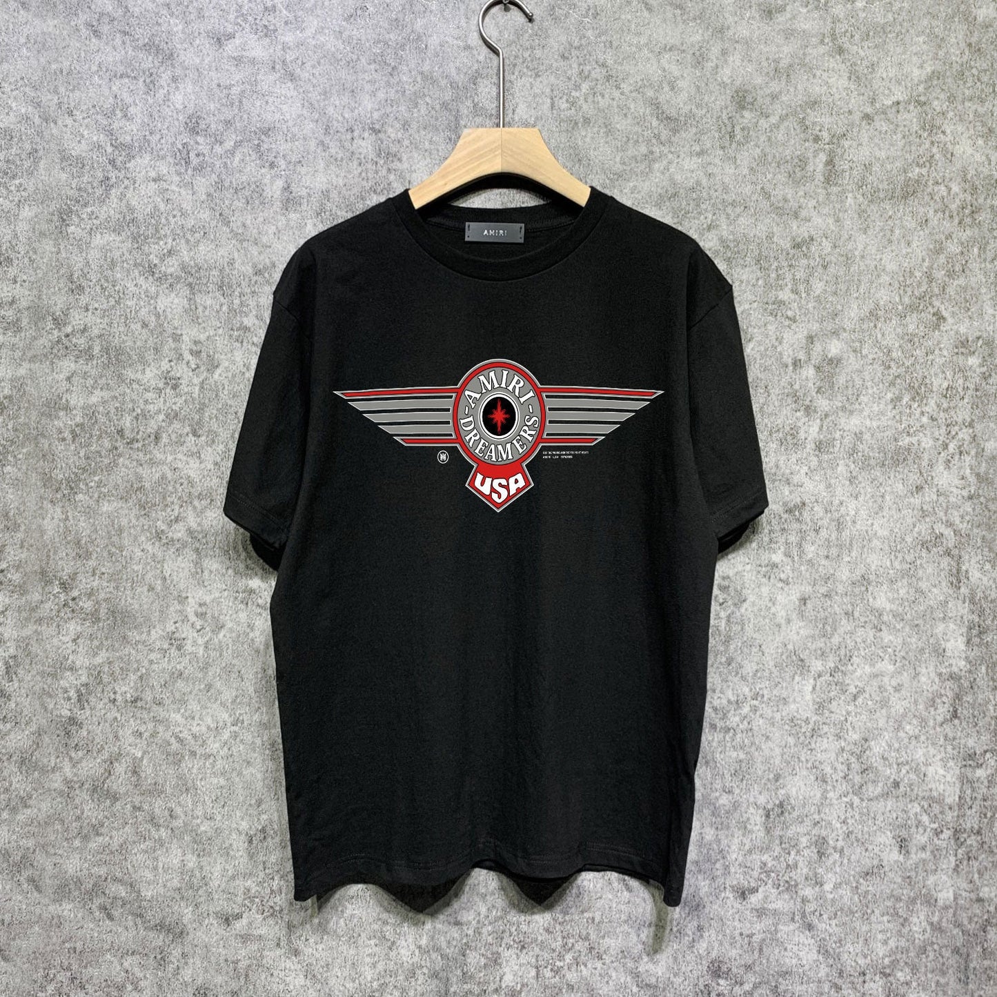 Amiri t shirts flying eagle wings chapter printing short sleeve