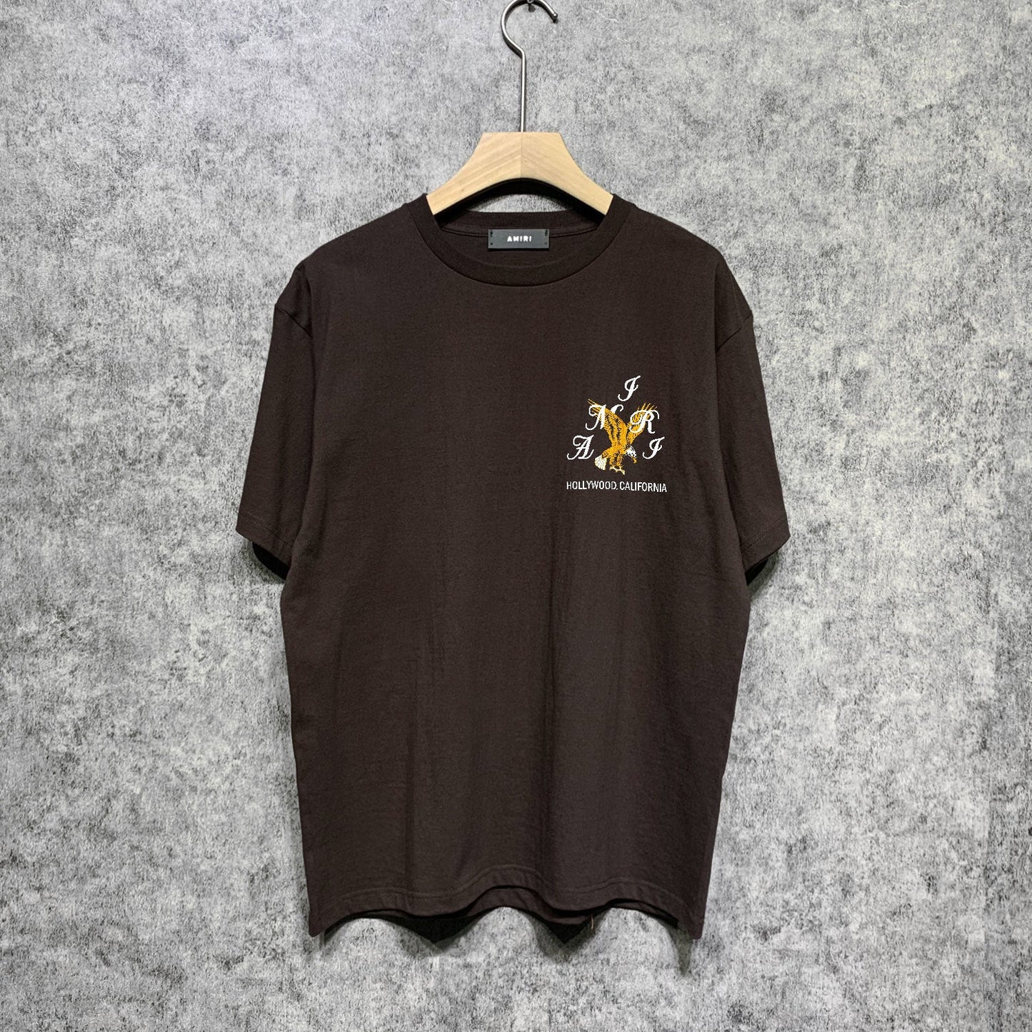 Amiri t shirts hollywood eagle printing short sleeve