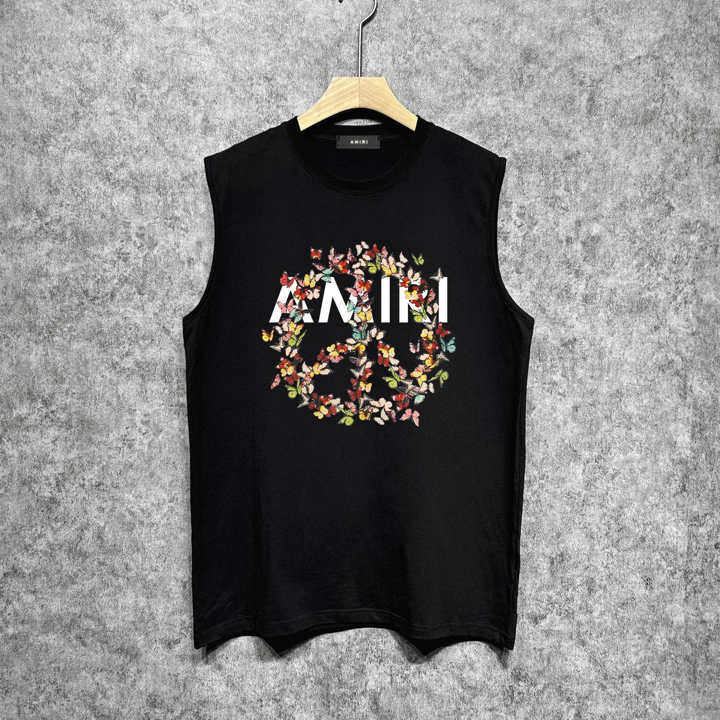 Amiri tank top colorful butterfly garland printing