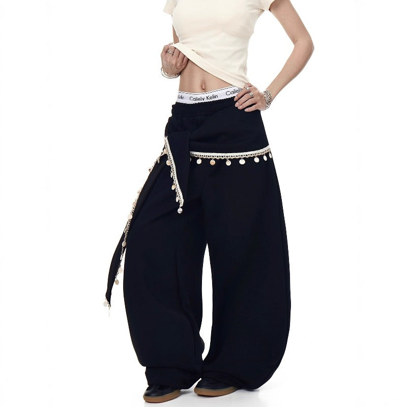 Women casual pants retroloose